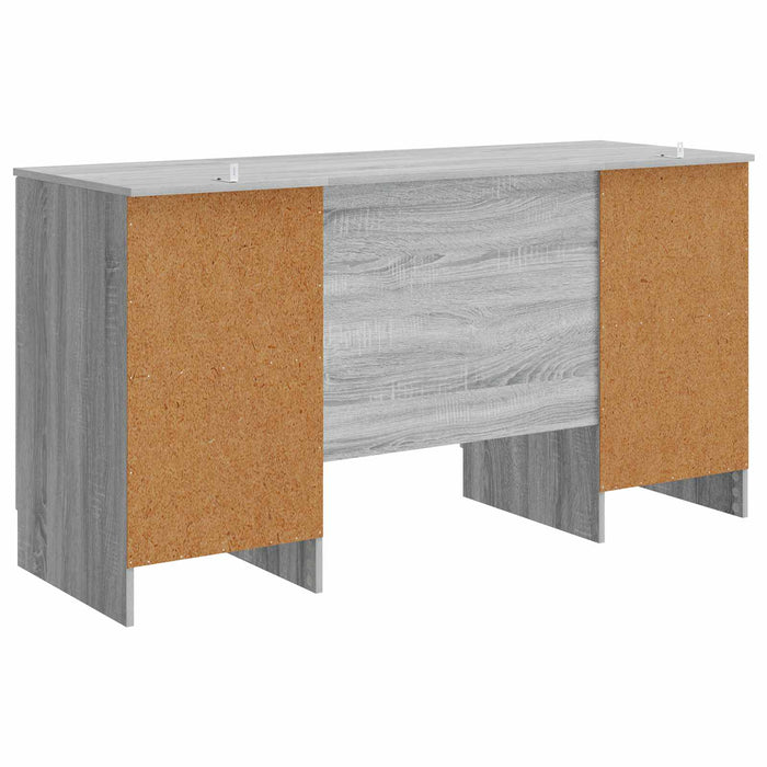 Birou cu raft Sonoma gri 142,5 x 50 x 75 cm Lemn prelucrat - WALTI WALTI