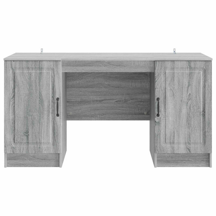 Birou cu raft Sonoma gri 142,5 x 50 x 75 cm Lemn prelucrat - WALTI WALTI