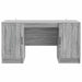 Birou cu raft Sonoma gri 142,5 x 50 x 75 cm Lemn prelucrat - WALTI WALTI