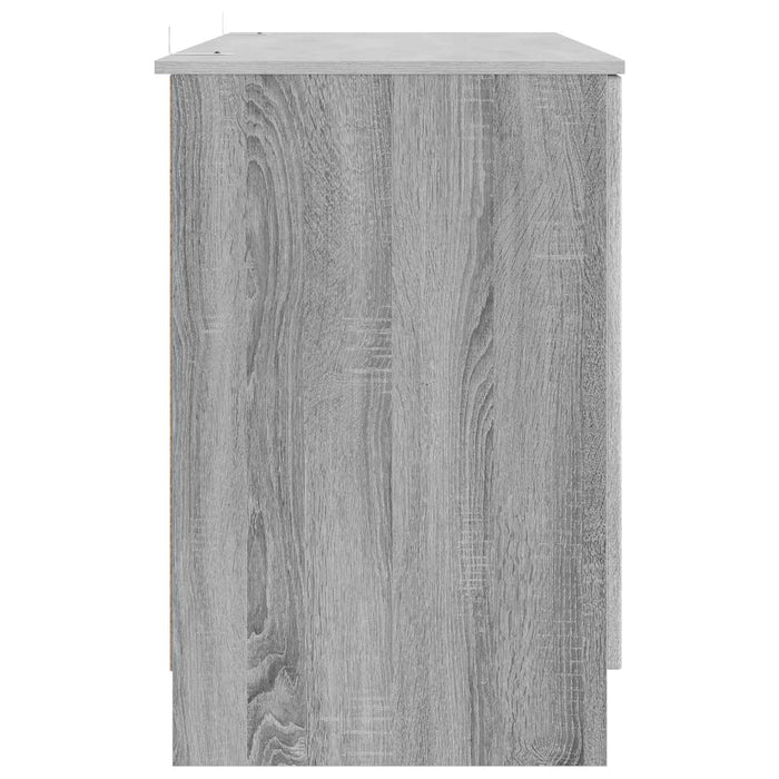 Birou cu raft Sonoma gri 142,5 x 50 x 75 cm Lemn prelucrat - WALTI WALTI