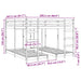 Cadru de pat supraetajat triplu Maroniu cerat 200 x 200 cm - WALTI WALTI