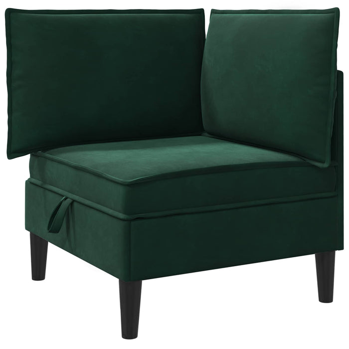 Sofa cu Depozitare Verde închis Catifea - WALTI WALTI