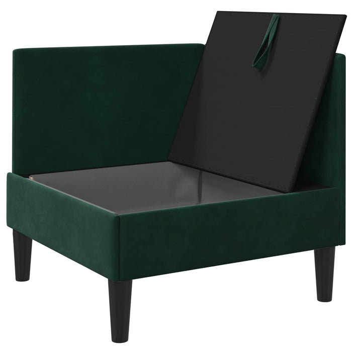 Sofa cu Depozitare Verde închis Catifea - WALTI WALTI
