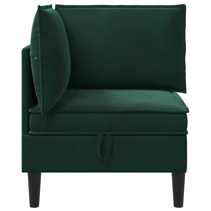 Sofa cu Depozitare Verde închis Catifea - WALTI WALTI