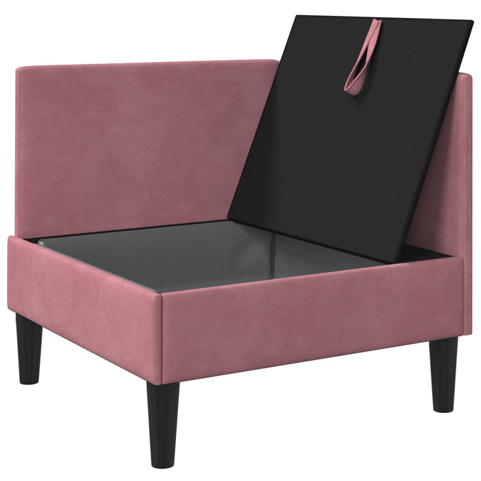 Sofa cu Depozitare Roz Catifea - WALTI WALTI