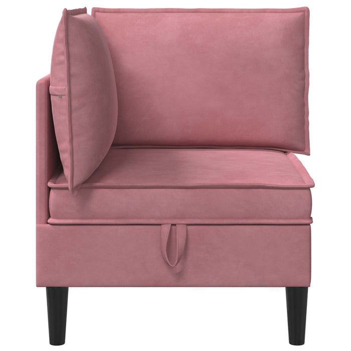 Sofa cu Depozitare Roz Catifea - WALTI WALTI