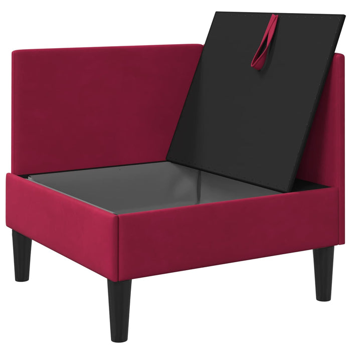 Sofa cu Depozitare Roșu Vin Catifea - WALTI WALTI