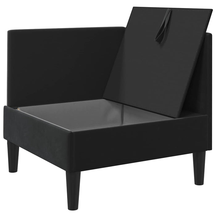 Sofa cu Depozitare Negru Catifea - WALTI WALTI