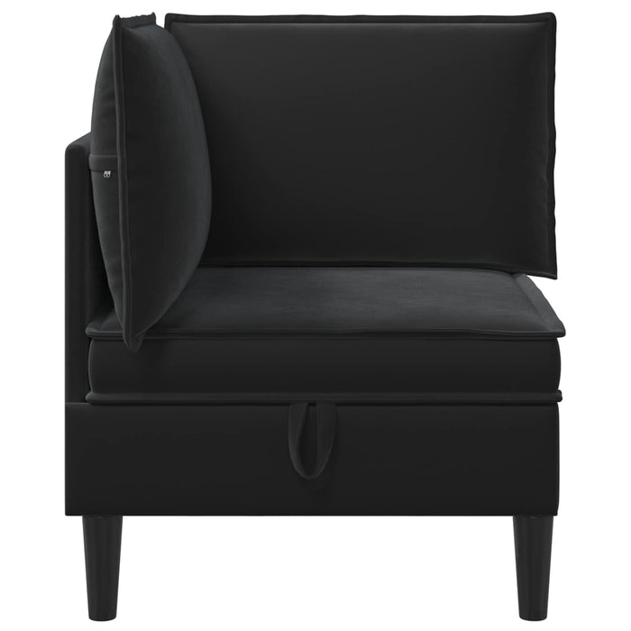 Sofa cu Depozitare Negru Catifea - WALTI WALTI