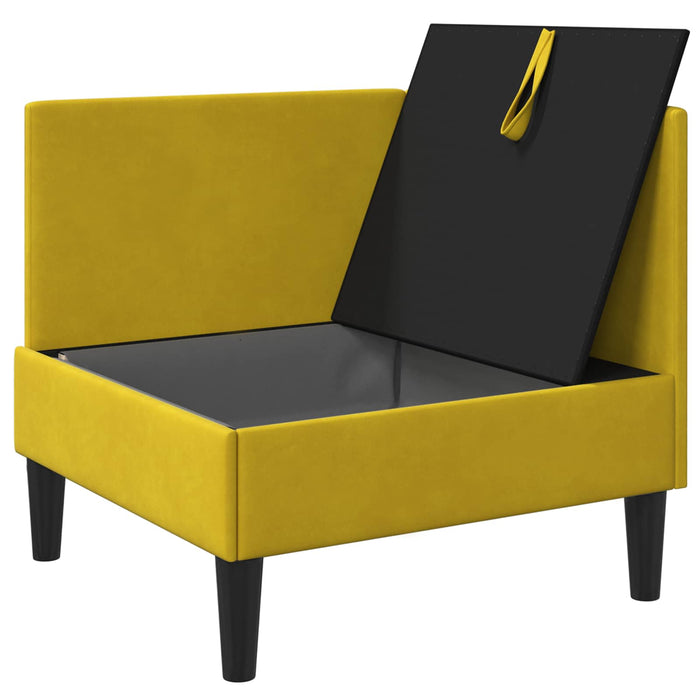 Sofa cu Depozitare Galben Catifea - WALTI WALTI