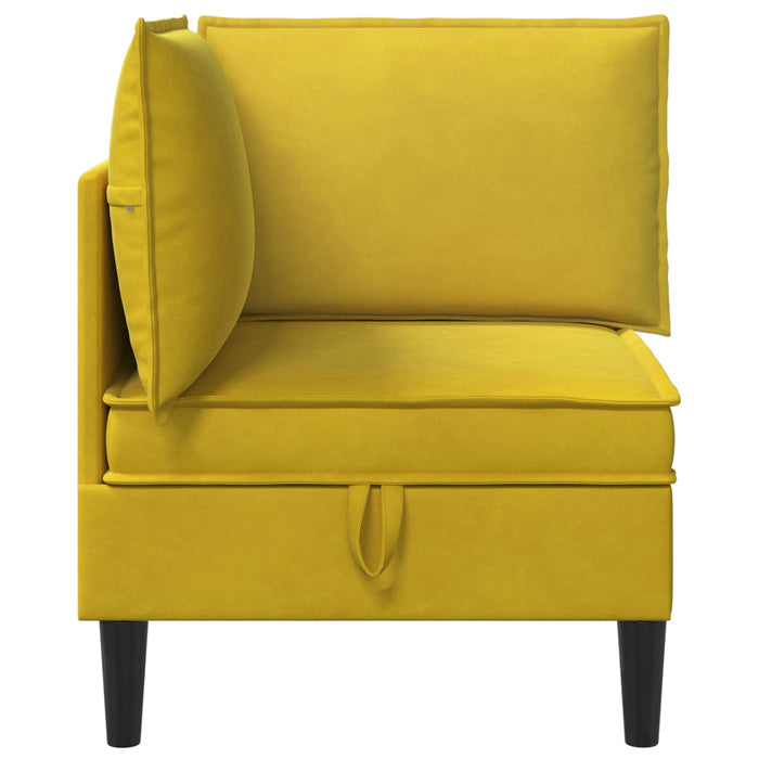 Sofa cu Depozitare Galben Catifea - WALTI WALTI