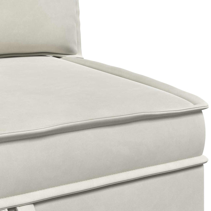 Sofa cu Depozitare Crem Catifea - WALTI WALTI