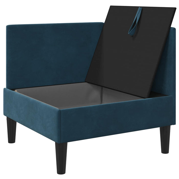 Sofa cu Depozitare albastru Catifea - WALTI WALTI