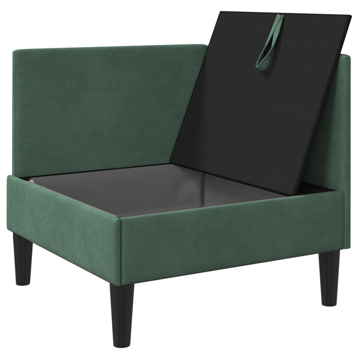 Sofa cu Depozitare Verde Mării Catifea - WALTI WALTI