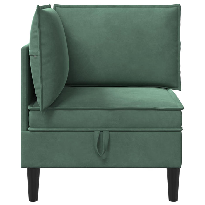 Sofa cu Depozitare Verde Mării Catifea - WALTI WALTI