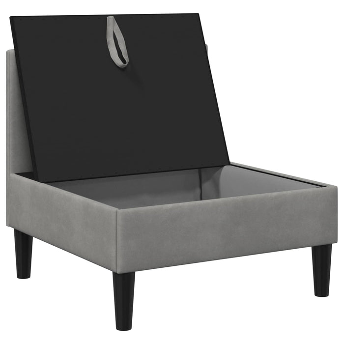 Sofa cu Depozitare Gri deschis Catifea - WALTI WALTI