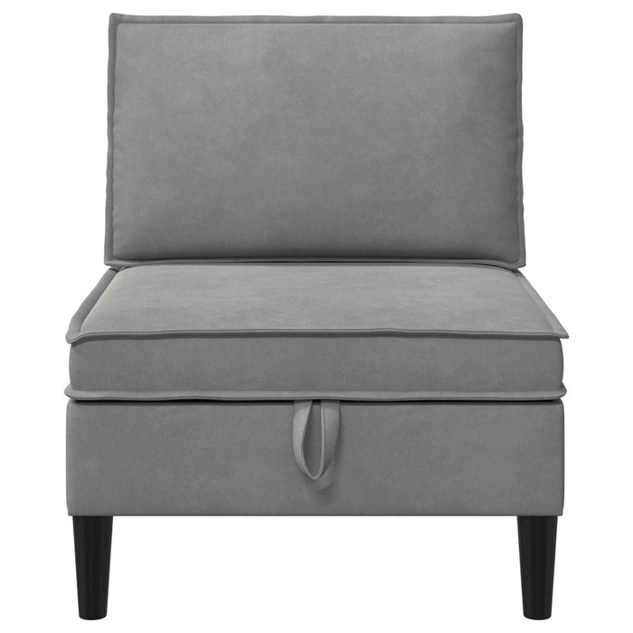 Sofa cu Depozitare Gri deschis Catifea - WALTI WALTI
