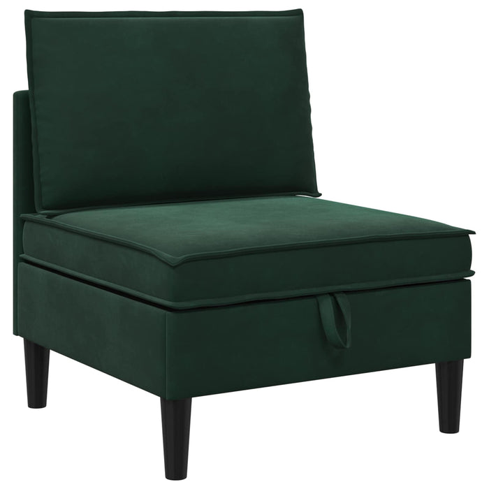 Sofa cu Depozitare Verde închis Catifea - WALTI WALTI