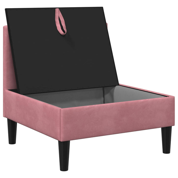 Sofa cu Depozitare Roz Catifea - WALTI WALTI