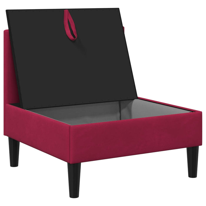 Sofa cu Depozitare Roșu Vin Catifea - WALTI WALTI