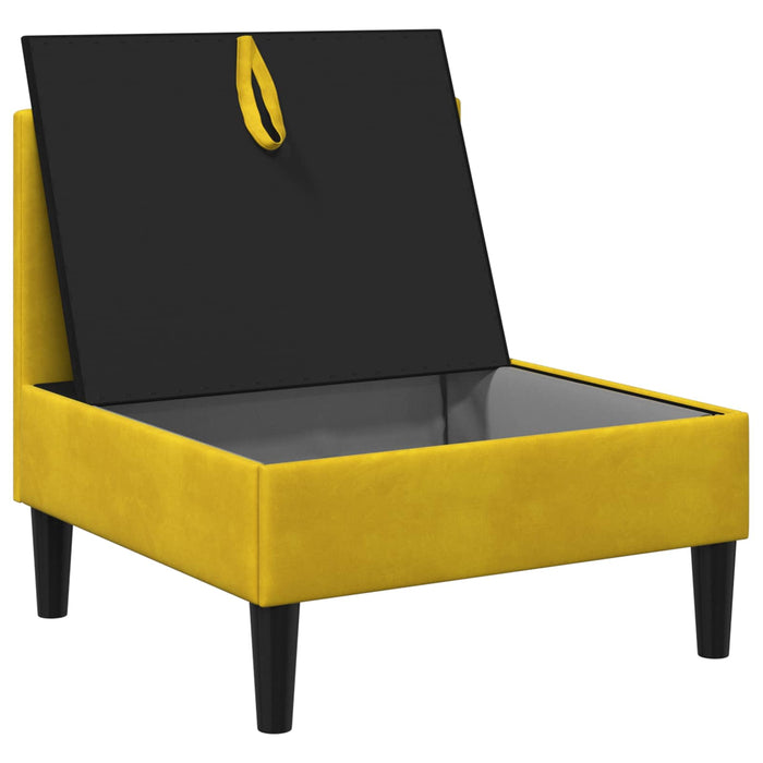 Sofa cu Depozitare Galben Catifea - WALTI WALTI