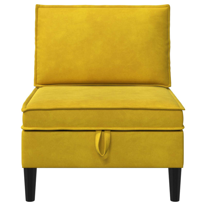 Sofa cu Depozitare Galben Catifea - WALTI WALTI
