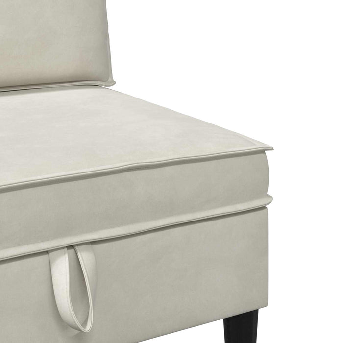Sofa cu Depozitare Crem Catifea - WALTI WALTI