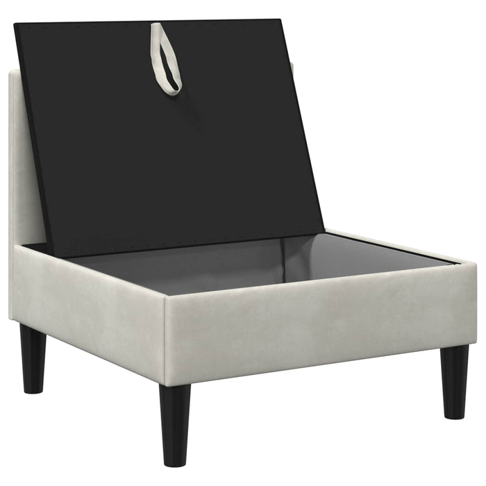 Sofa cu Depozitare Crem Catifea - WALTI WALTI