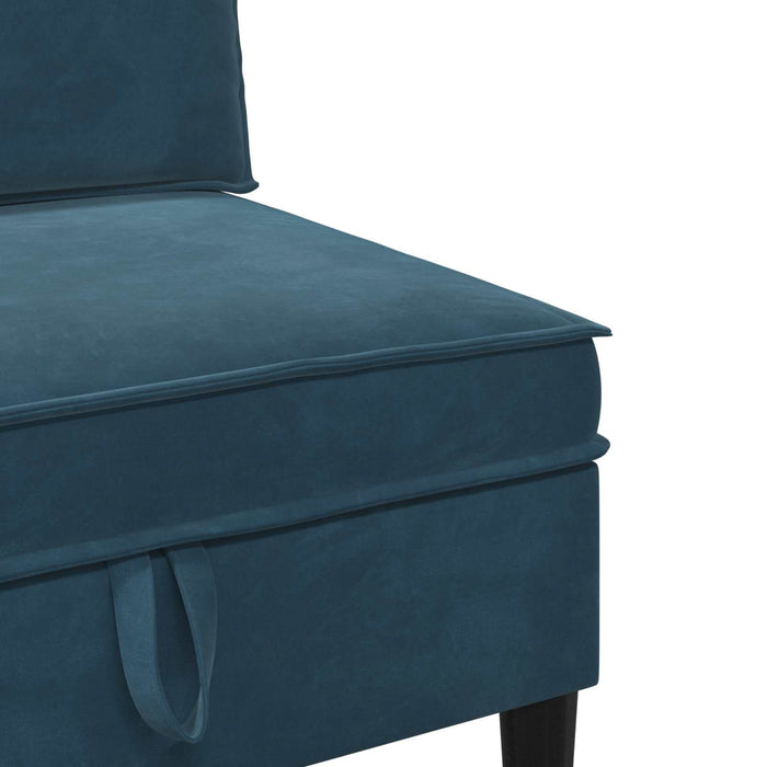 Sofa cu Depozitare albastru Catifea - WALTI WALTI