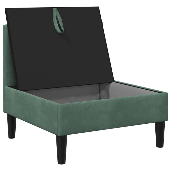 Sofa cu Depozitare Verde Mării Catifea - WALTI WALTI