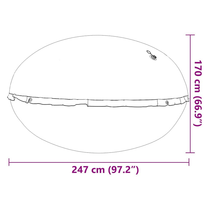 Perna pentru piscina de suprafață albastru Ø 300 cm PVC - WALTI WALTI