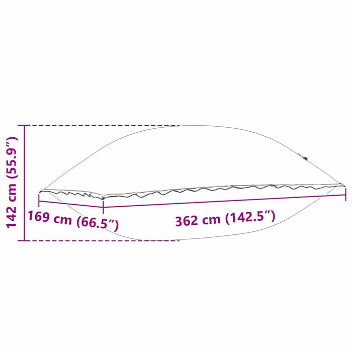 Pillow de Piscină albastru 400 x 200 x 140 cm PVC - WALTI WALTI