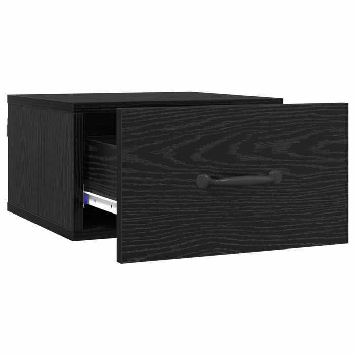 Dulap de noapte Stejar Negru 35 x 35 x 20 cm Lemn compozit - WALTI WALTI