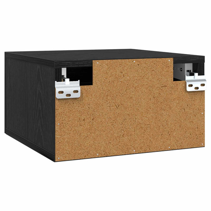 Dulap de noapte Stejar Negru 35 x 35 x 20 cm Lemn compozit - WALTI WALTI