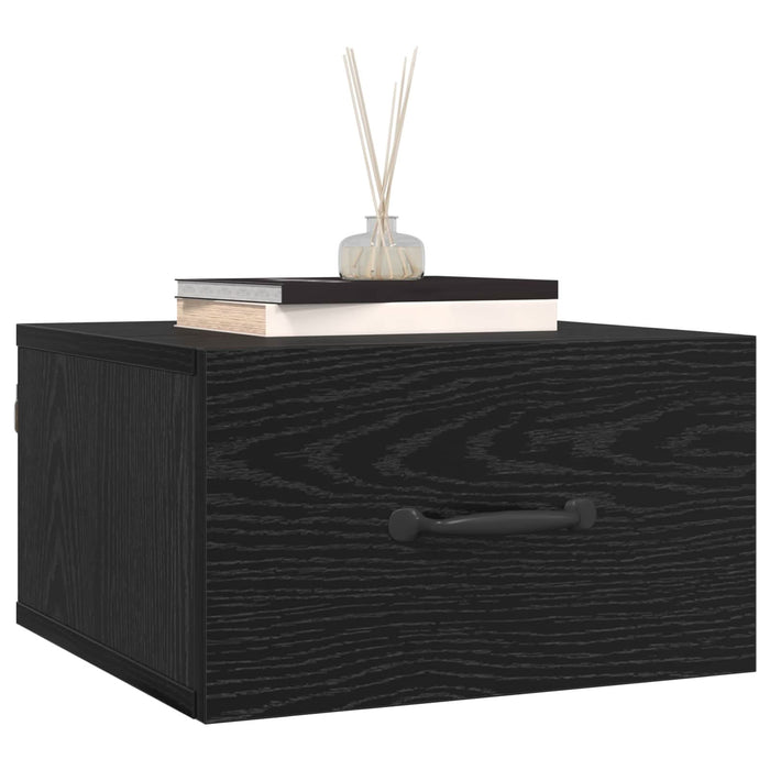 Dulap de noapte Stejar Negru 35 x 35 x 20 cm Lemn compozit - WALTI WALTI
