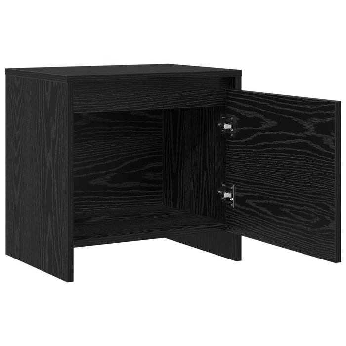 Dulap de noapte Stejar Negru 45 x 34 x 44,5 cm Lemn compozit - WALTI WALTI