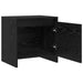 Dulap de noapte Stejar Negru 45 x 34 x 44,5 cm Lemn compozit - WALTI WALTI