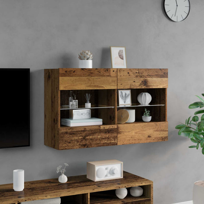 Dulap TV de perete Lemn Vechi 98,5 x 30 x 60,5 cm Lemn compozit - WALTI WALTI