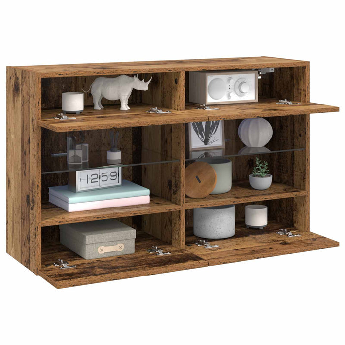 Dulap TV de perete Lemn Vechi 98,5 x 30 x 60,5 cm Lemn compozit - WALTI WALTI