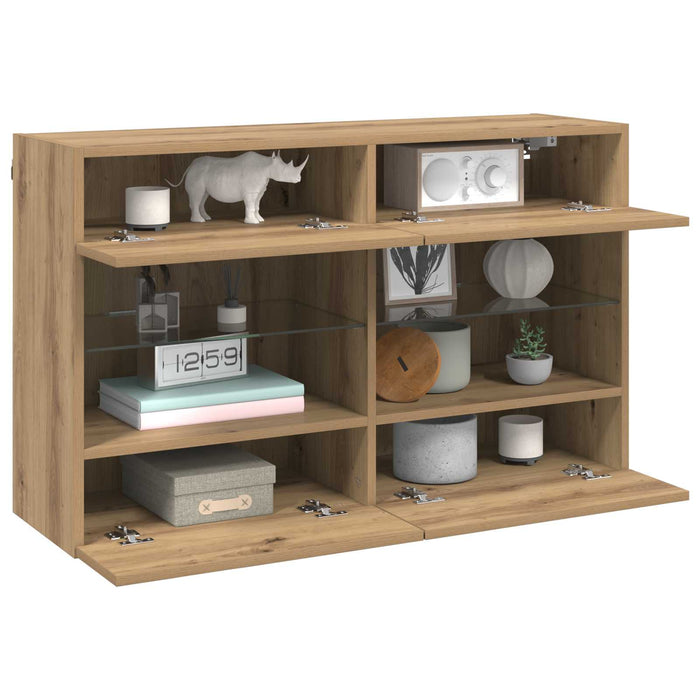 Dulap TV de perete Stejar Artizanal 98,5 x 30 x 60,5 cm - WALTI WALTI