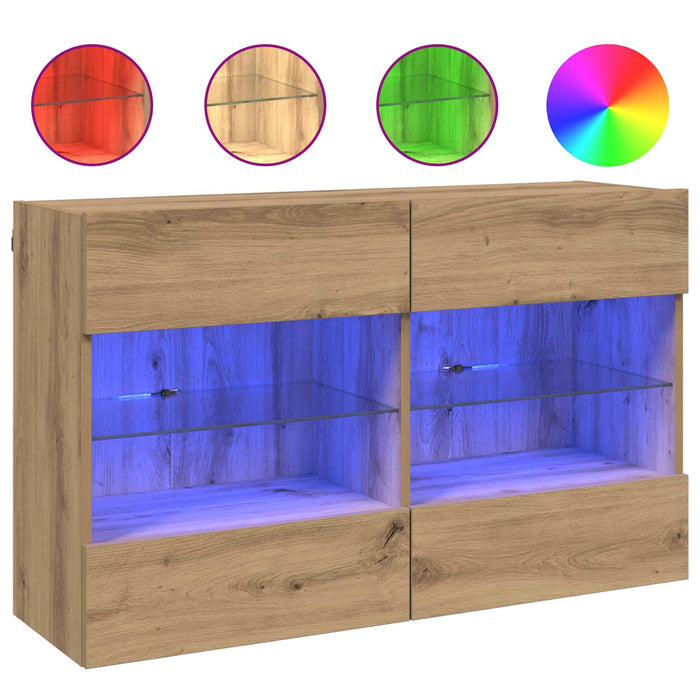 Dulap TV de perete Stejar Artizanal 98,5 x 30 x 60,5 cm - WALTI WALTI