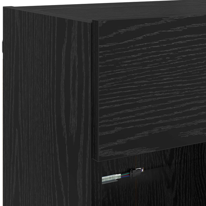 Dulap TV de perete Pe perete Stejar Negru 98,5 x 30 x 60,5 cm - WALTI WALTI