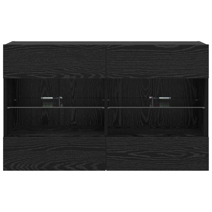 Dulap TV de perete Pe perete Stejar Negru 98,5 x 30 x 60,5 cm - WALTI WALTI