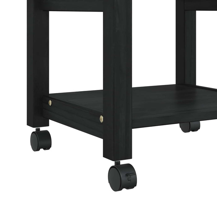 Troler de Bucătărie Simplu Negru 88,5 x 40 x 48 cm - WALTI WALTI