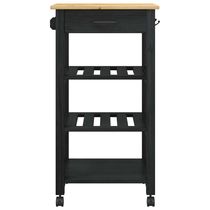 Troler de Bucătărie Simplu Negru 88,5 x 40 x 48 cm - WALTI WALTI