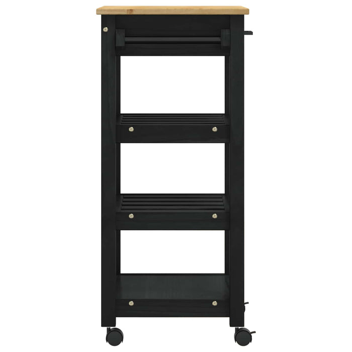 Troler de Bucătărie Simplu Negru 88,5 x 40 x 48 cm - WALTI WALTI