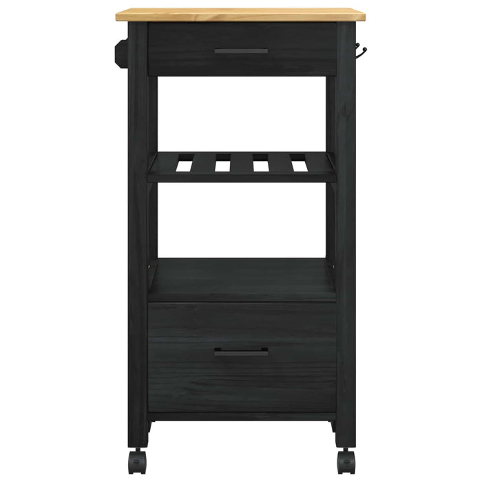 Troler de Bucătărie MONZA Negru 48 x 40 x 88,5 cm - WALTI WALTI