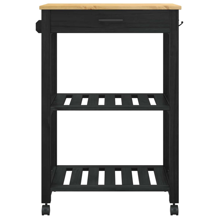 Troler de Bucătărie Simplu Negru 88,5 x 40 x 60 cm - WALTI WALTI