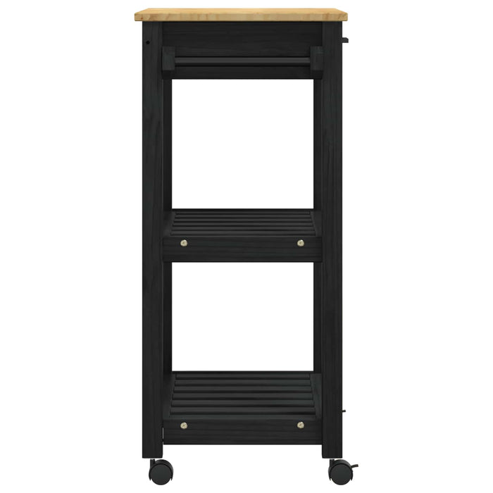 Troler de Bucătărie Simplu Negru 88,5 x 40 x 60 cm - WALTI WALTI