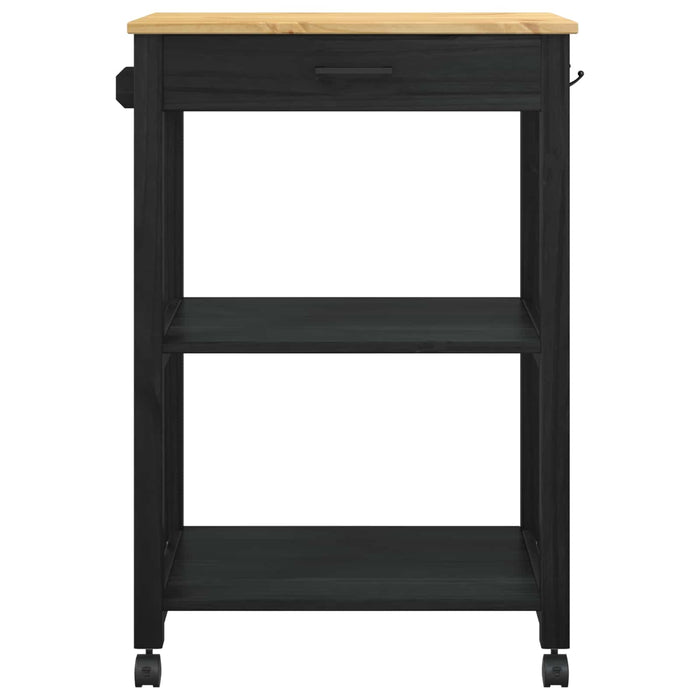 Troler de Bucătărie Simplu Negru 88,5 x 40 x 60 cm - WALTI WALTI